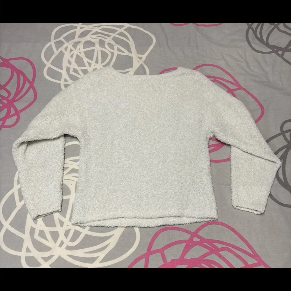 Stars Above White Fuzzy Sweater - Picture 4 of 4